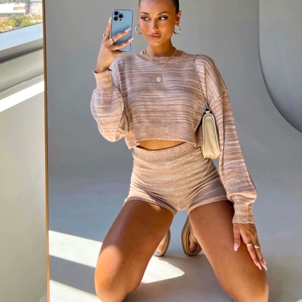 Chrissy Sweater Top Beige Princess Polly XS lounge wear